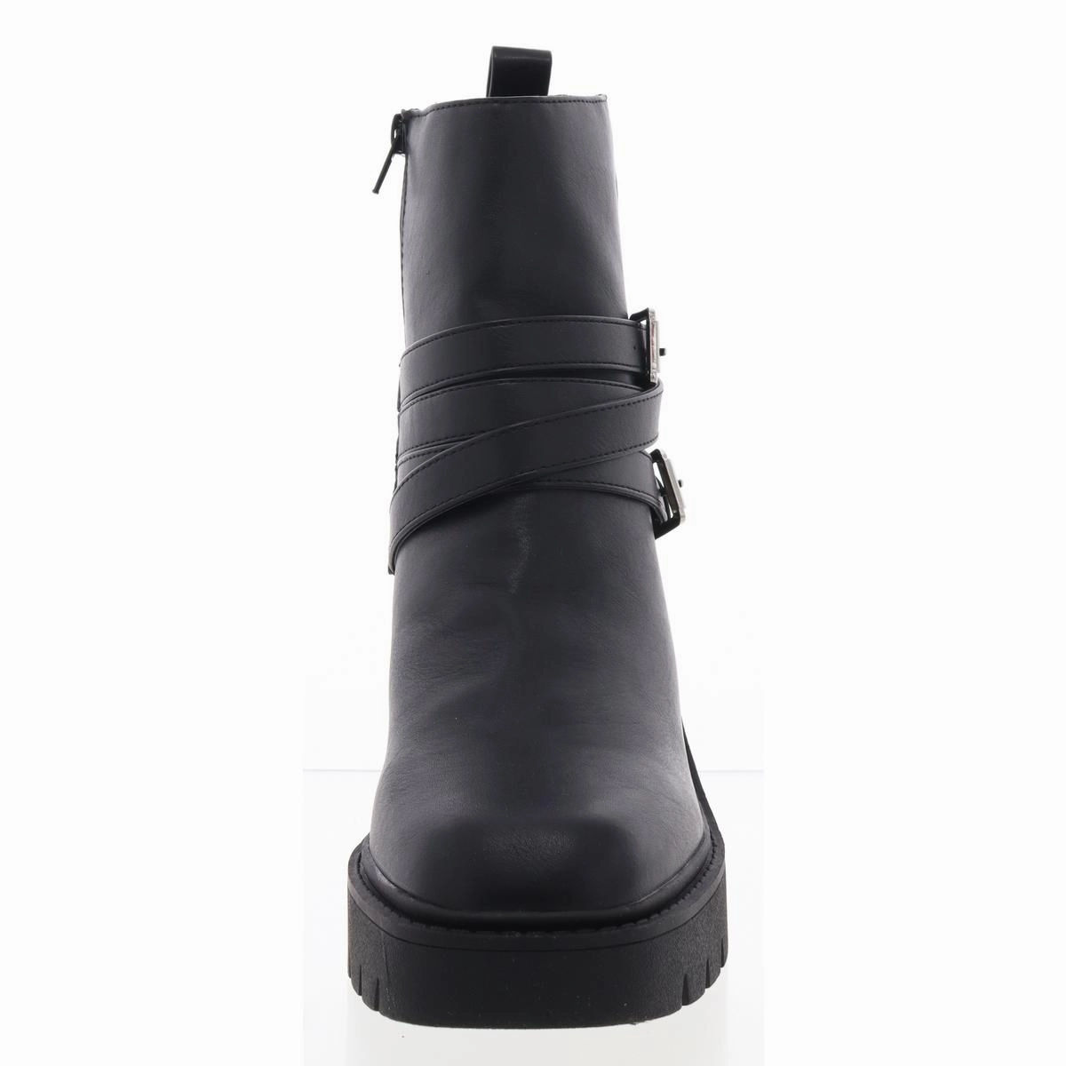 Pikee Womens Zip Up Buckle Combat & Lace-Up Boots