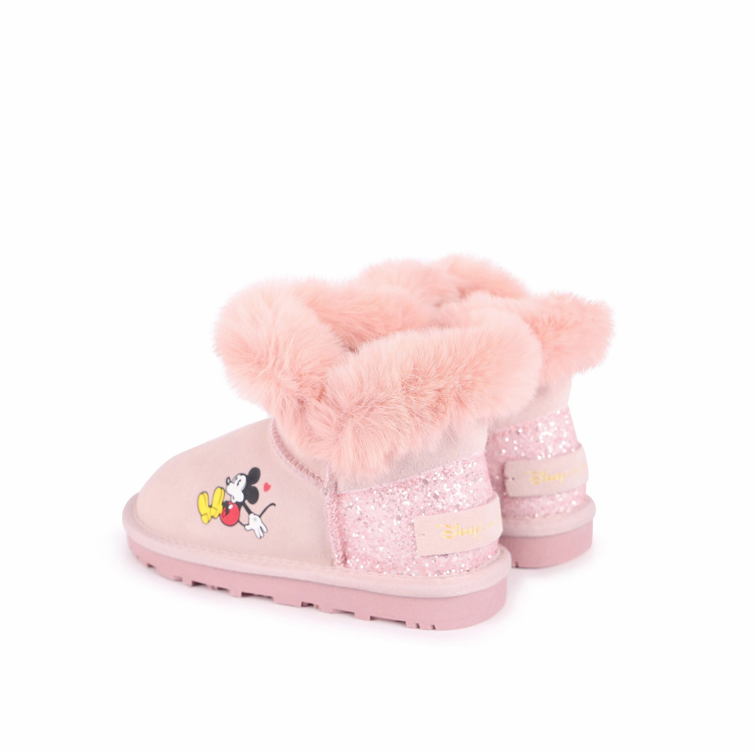 Pink Mickey Faux Fur Boots