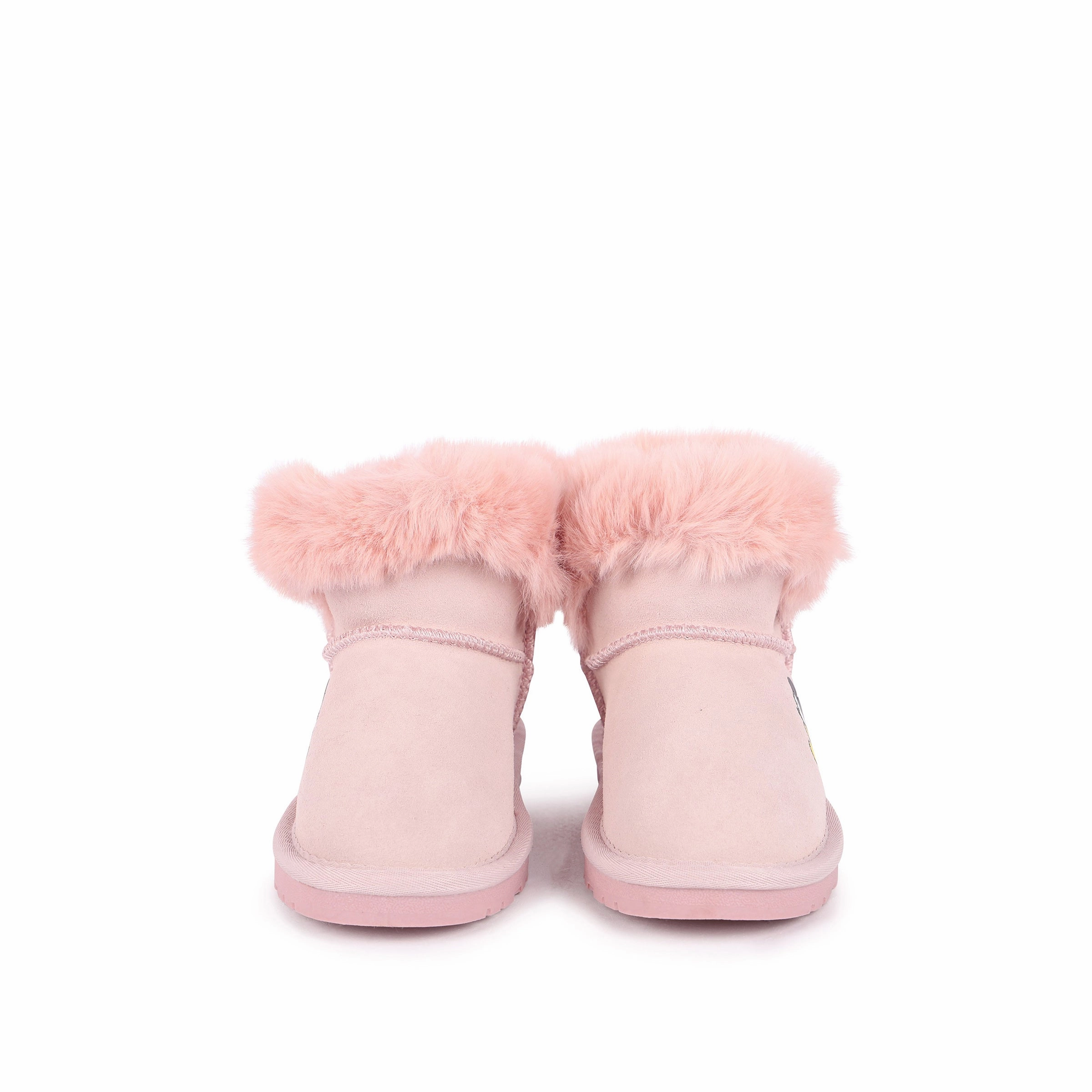 Pink Mickey Faux Fur Boots
