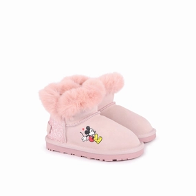Pink Mickey Faux Fur Boots Girls Boots & Booties sale