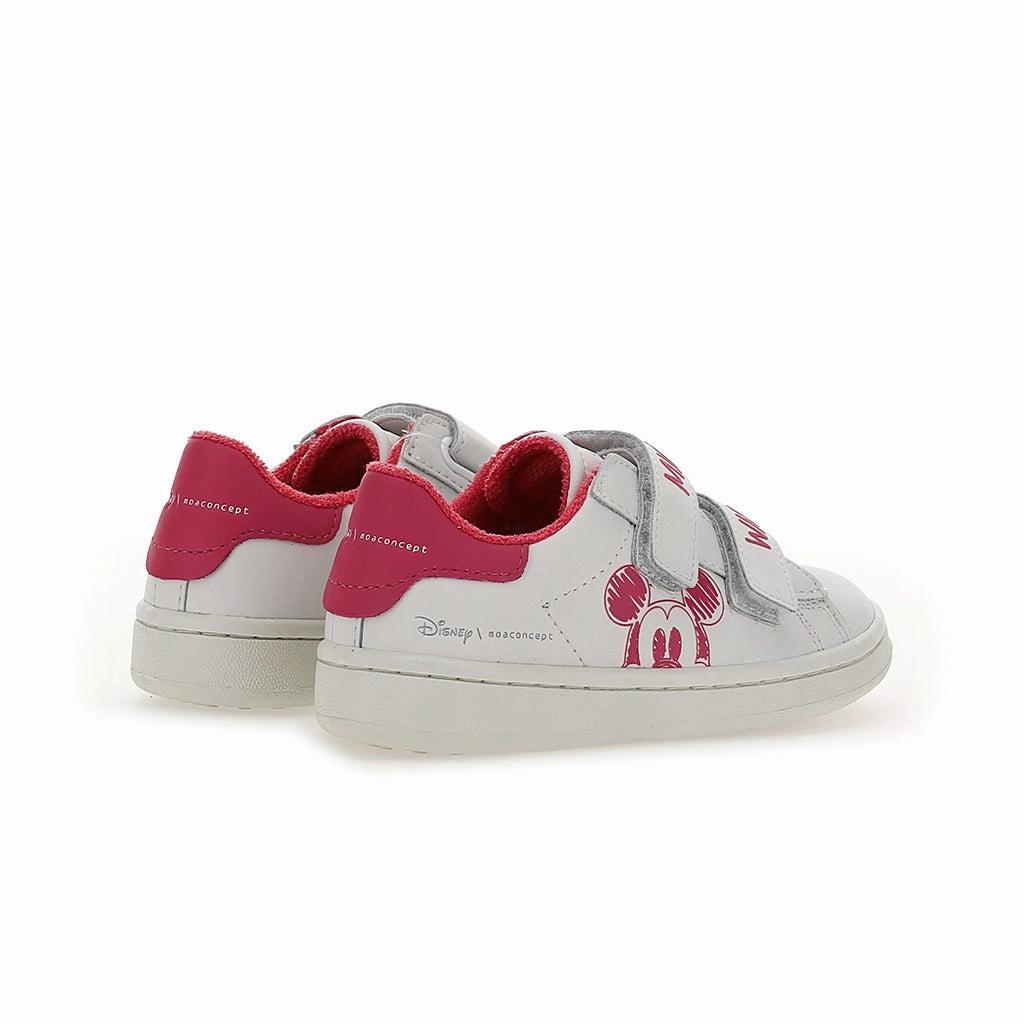 Pink Trim Mickey Velcro Sneakers Discount Girls Shoes with deals