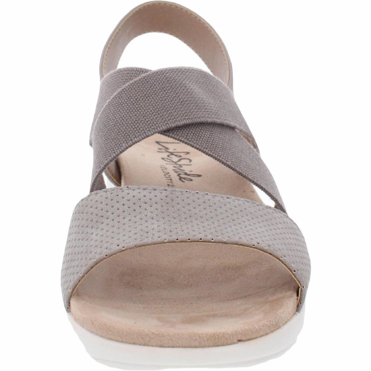 Plush Womens Canvas Slingback Flat Sandals