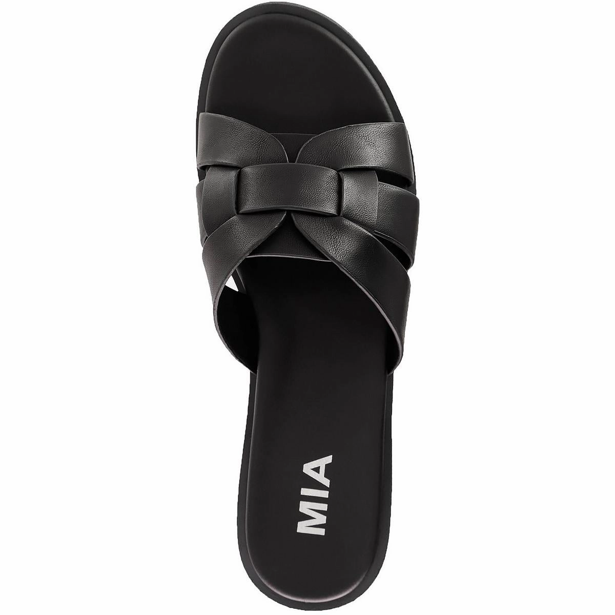 POLIANA Womens Faux Leather flats Flatform Sandals