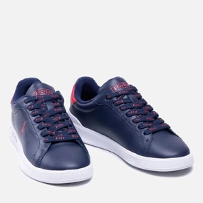 Polo Ralph Lauren Heritage Court II 809829824002 Sneakers Men Navy Low Top FD231 (Blue,9) Mens Athletic Shoes clearance sale