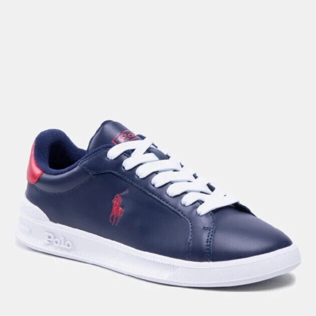 Polo Ralph Lauren Heritage Court II 809829824002 Sneakers Men Navy Low Top FD231 (Blue,9)