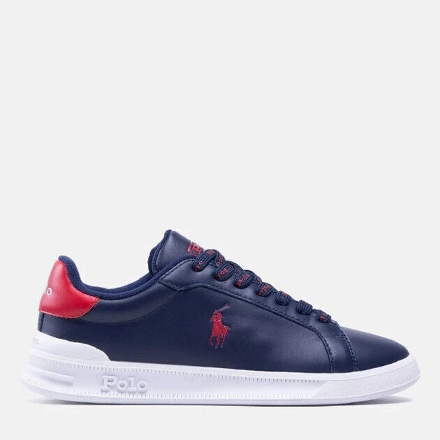 Polo Ralph Lauren Heritage Court II 809829824002 Sneakers Men Navy Low Top FD231 (Blue,9)