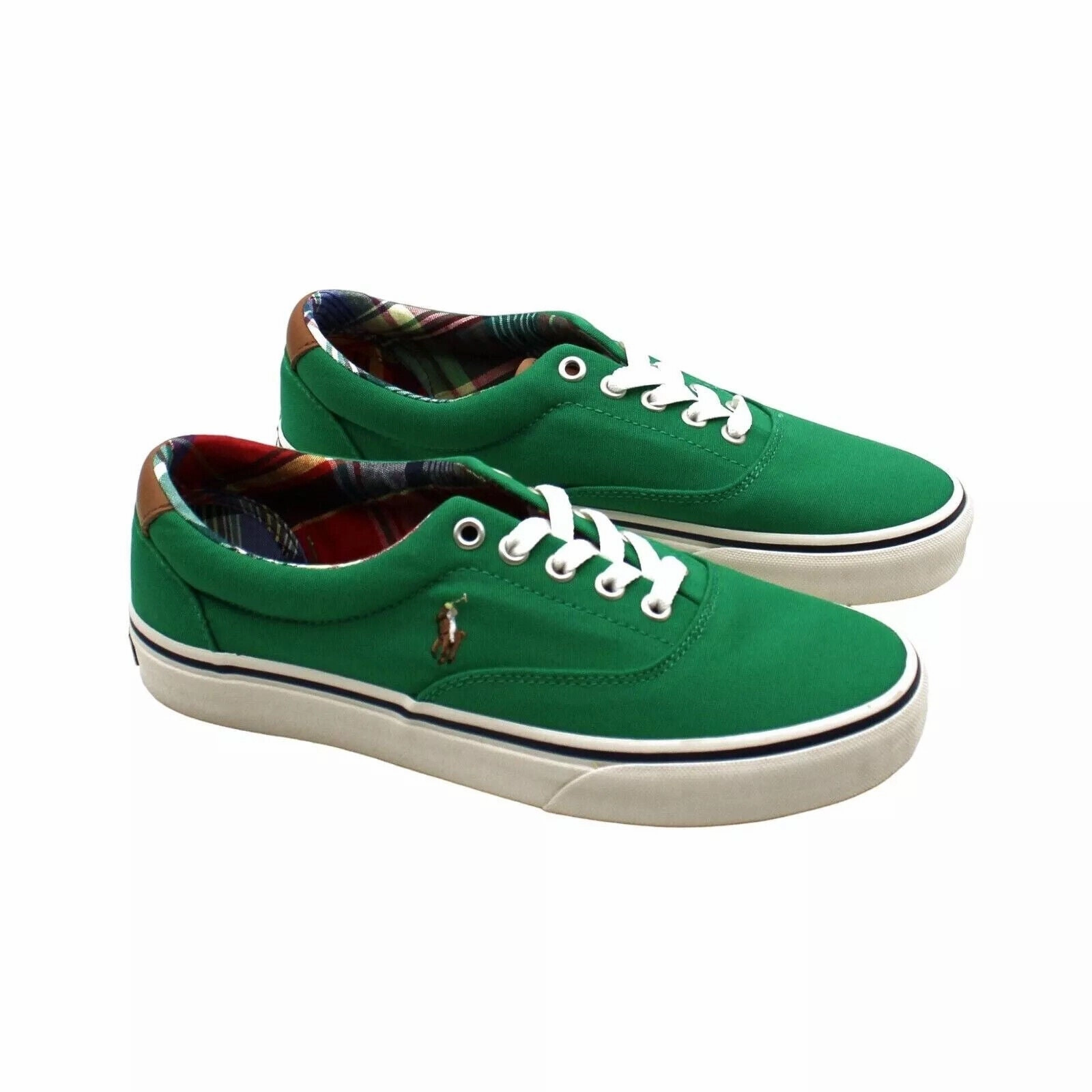 Polo Ralph Lauren Keaton Pony Sneaker Men's Green Canvas Casual Shoes MKZZ85