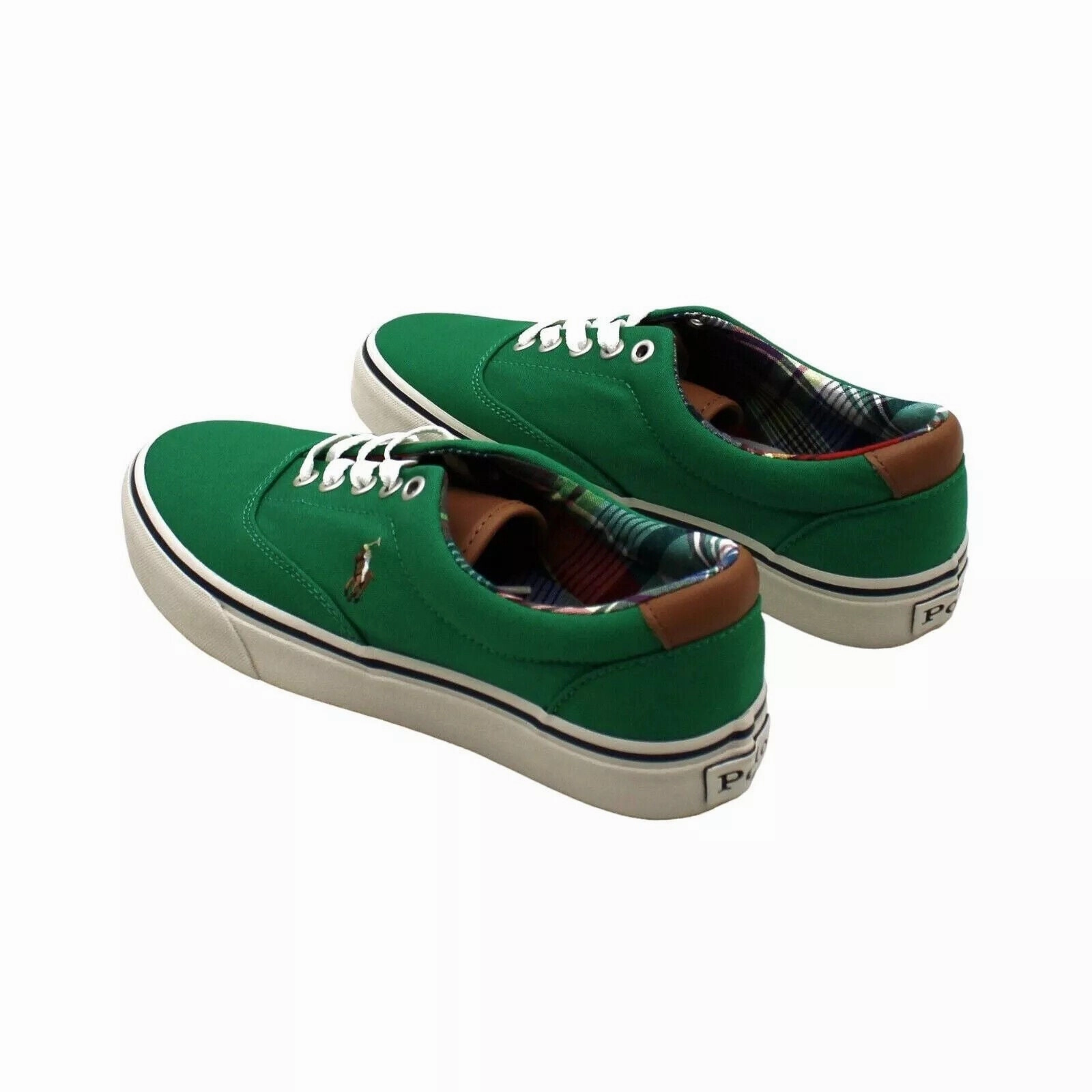 Polo Ralph Lauren Keaton Pony Sneaker Men's Green Canvas Casual Shoes MKZZ85
