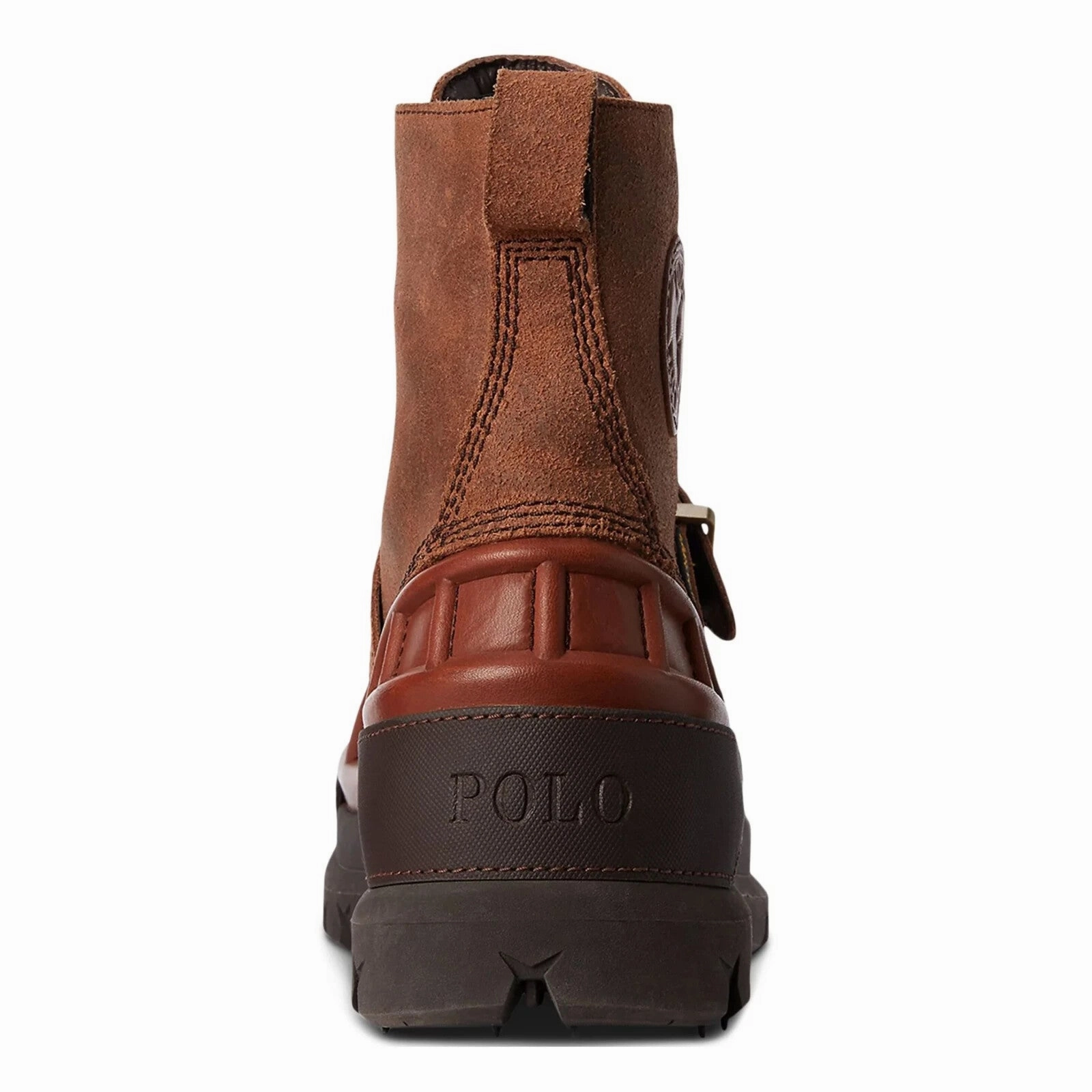 Polo Ralph Lauren Oslo Boots Mens 8 Brown Leather Waterproof Round Toe GBNC673