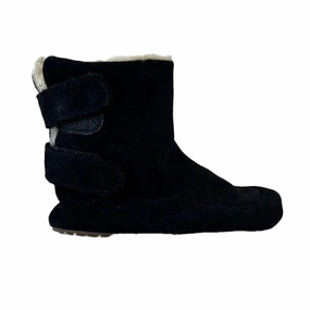 Pom Pom Unisex Black Suede Boots Discount Boys Footwear online