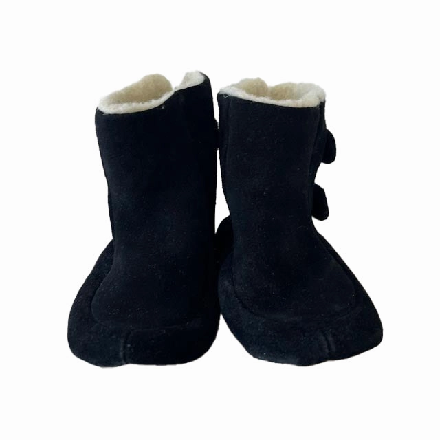 Pom Pom Unisex Black Suede Boots