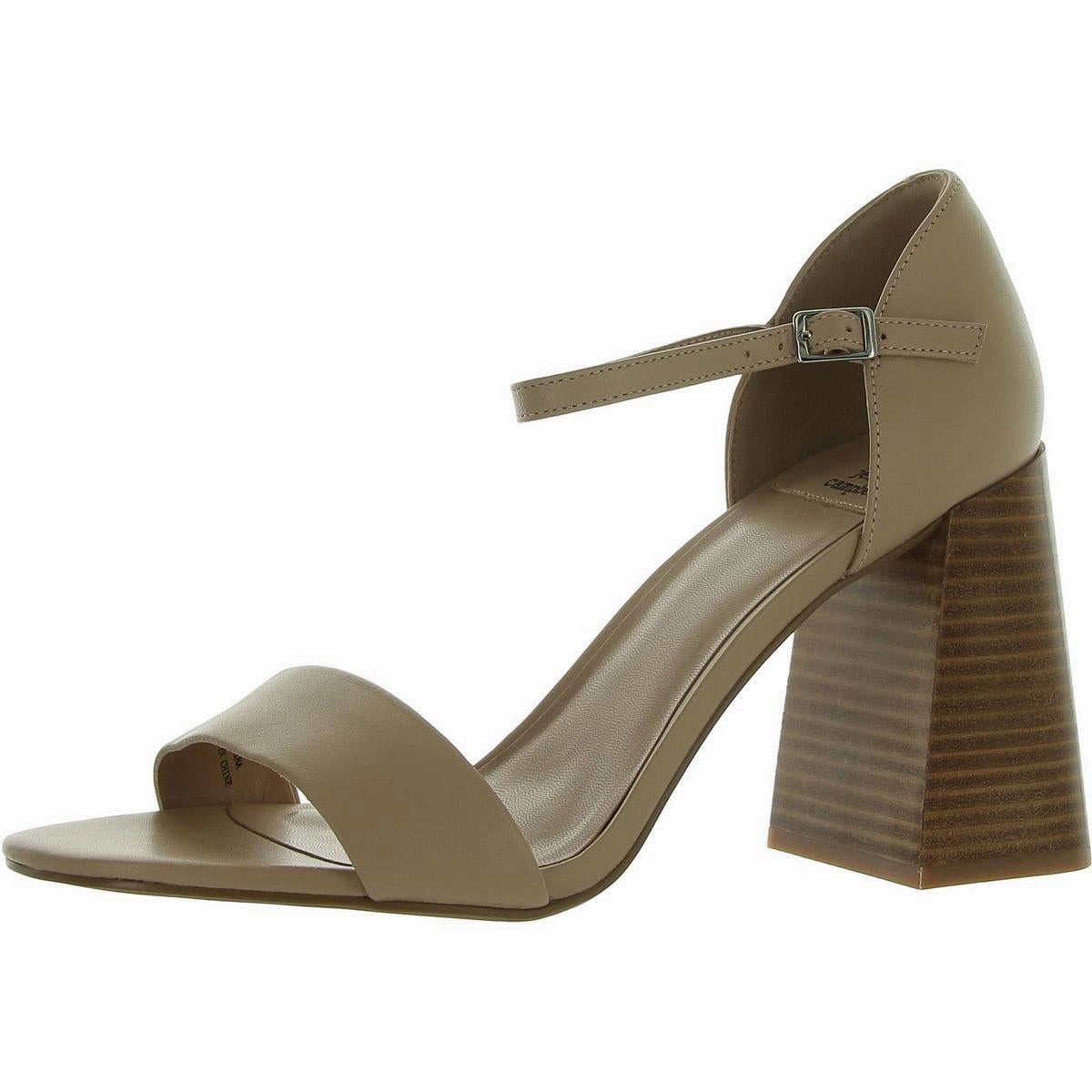 POP STAR Womens Leather Round toe Block Heel
