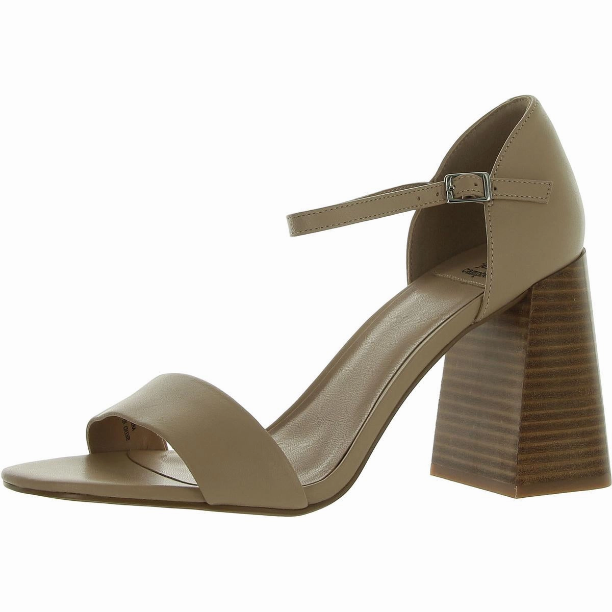 POP STAR Womens Leather Round toe Block Heel