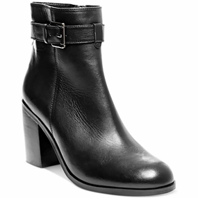 Porshia Womens Leather Belted Ankle Boots Discount Boots for Women