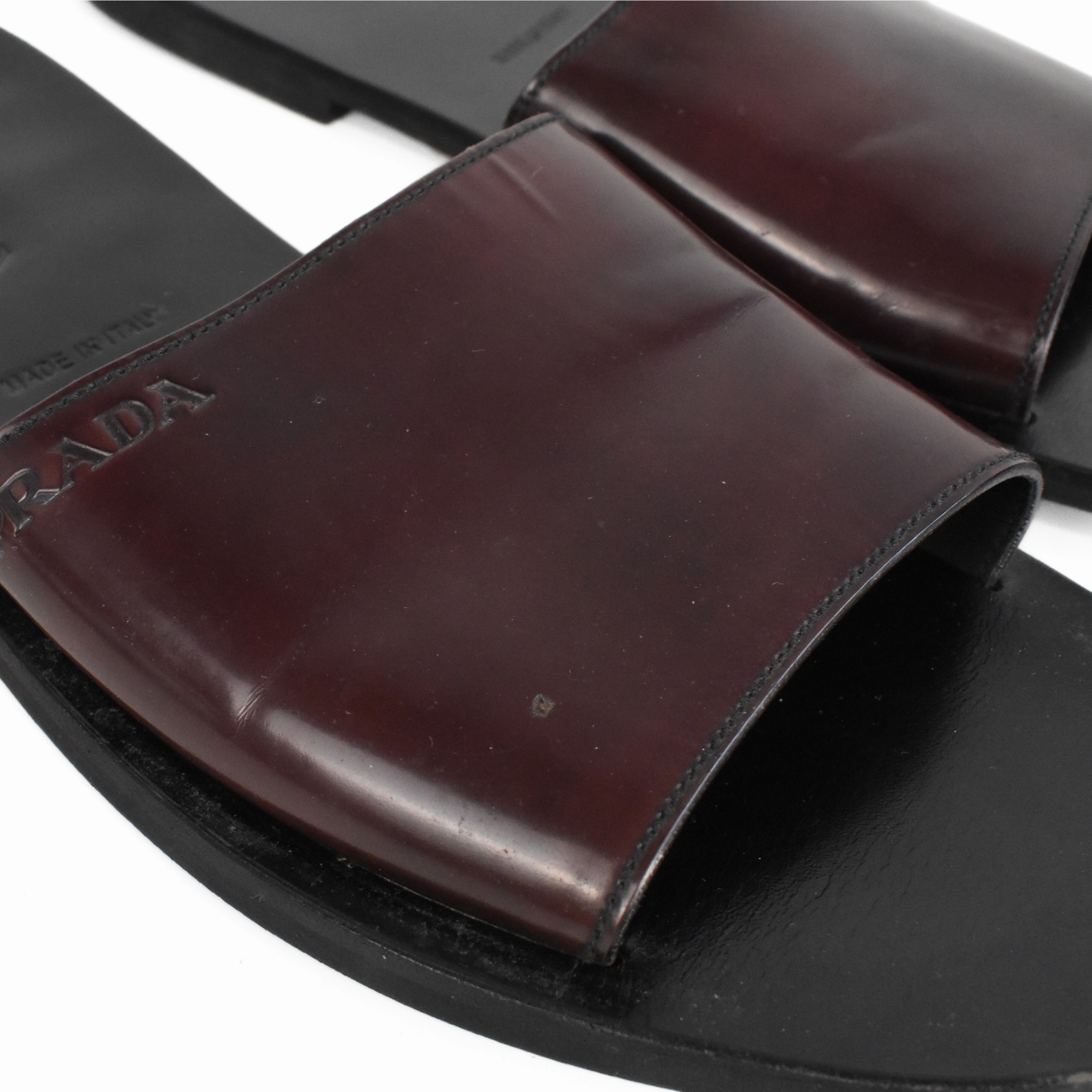 Prada Leather Slides - Men's 10