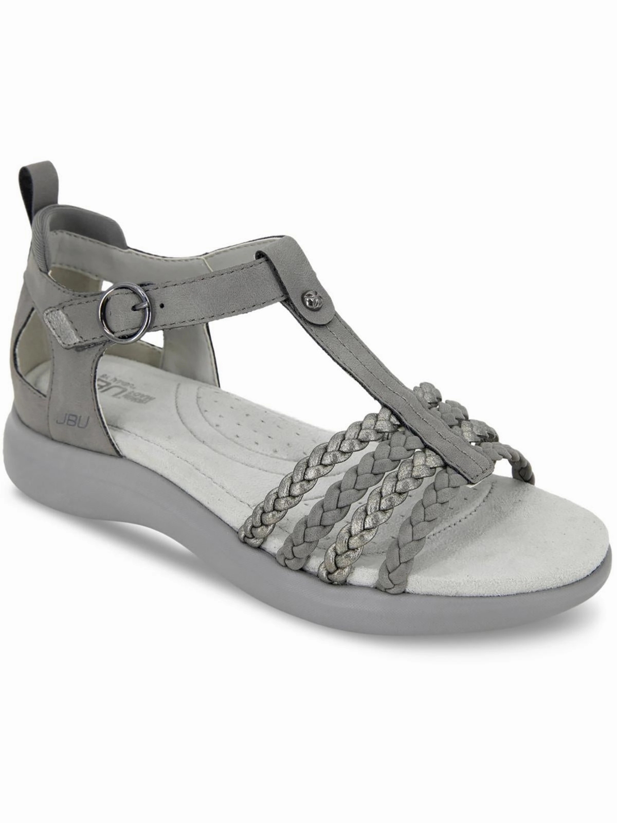 Prague Womens Faux Leather Buckle Sport Sandals