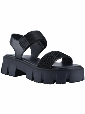 Premia Womens Ankle Strap Lugged Sole Slide Sandals Stylish Womens Sandals for less