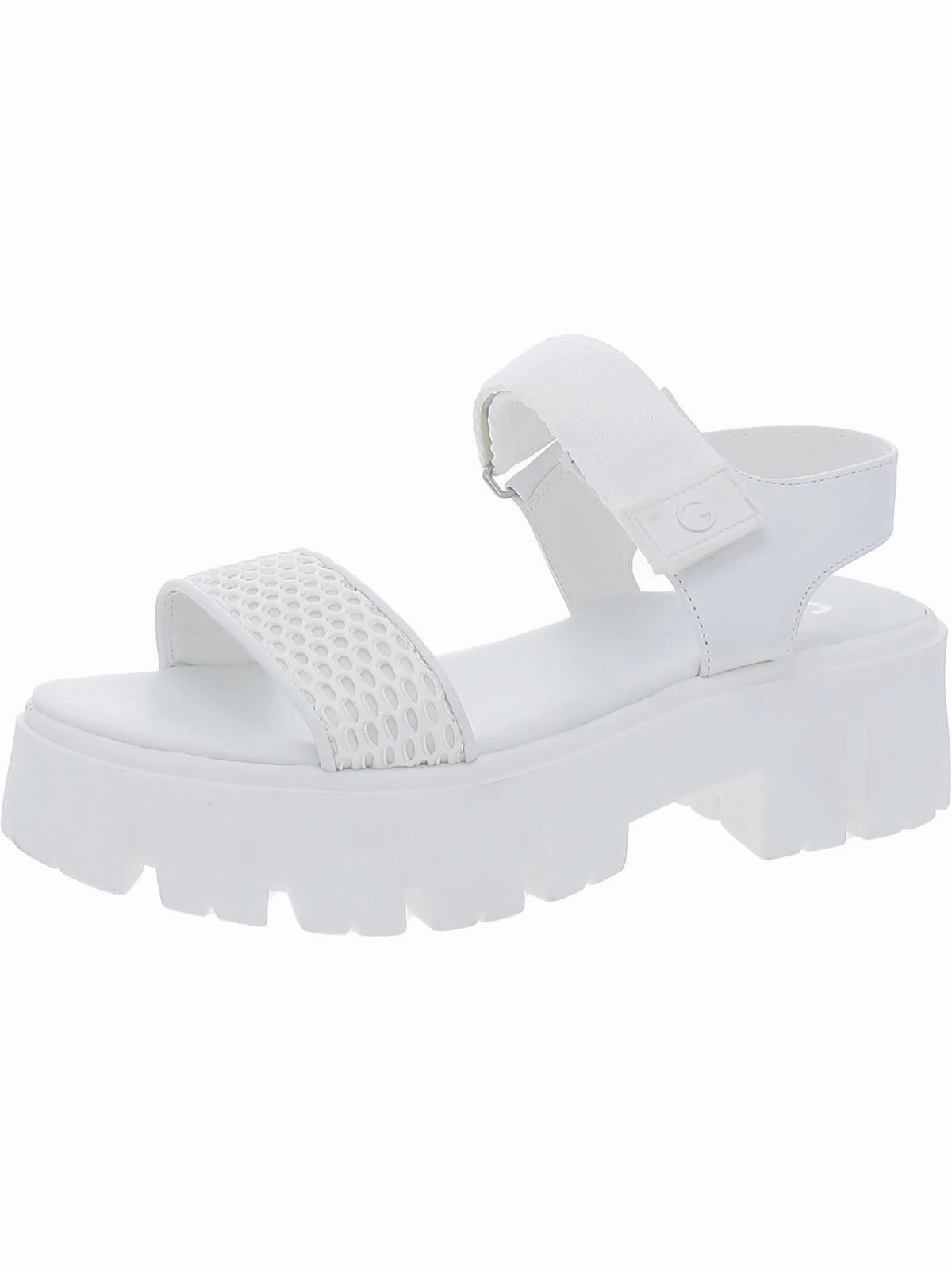 Premia Womens Ankle Strap Lugged Sole Slide Sandals