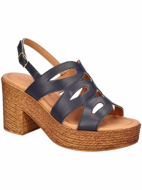 Pri Italy Womens Leather Laser Cut Ankle Strap Stylish Womens Sandals for less