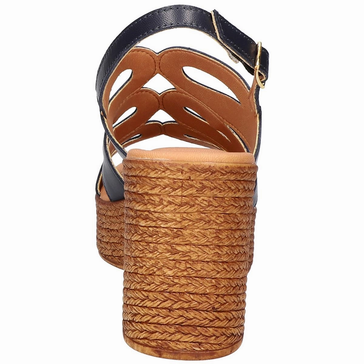 Pri Italy Womens Leather Laser Cut Ankle Strap