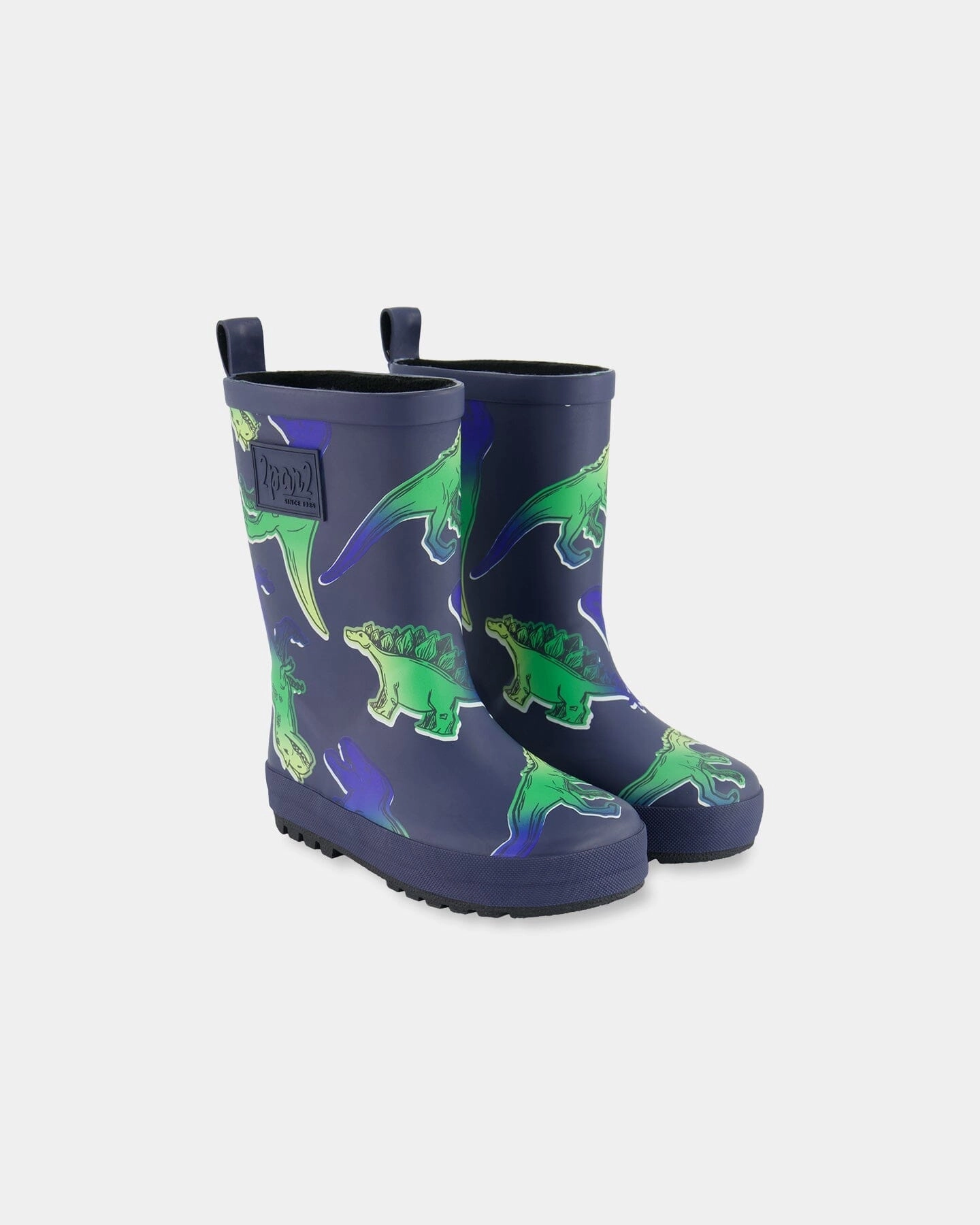 Printed Rain Boots Blue And Green Dino On Navy Discount Boys Footwear online