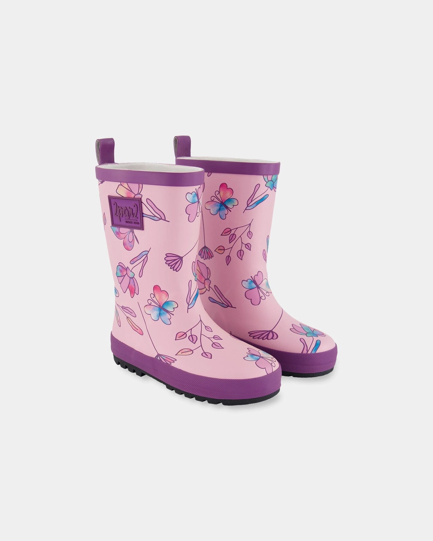 Printed Rain Boots Lilac And Multicolored Butterfly Baby & Toddler Shoes on sale
