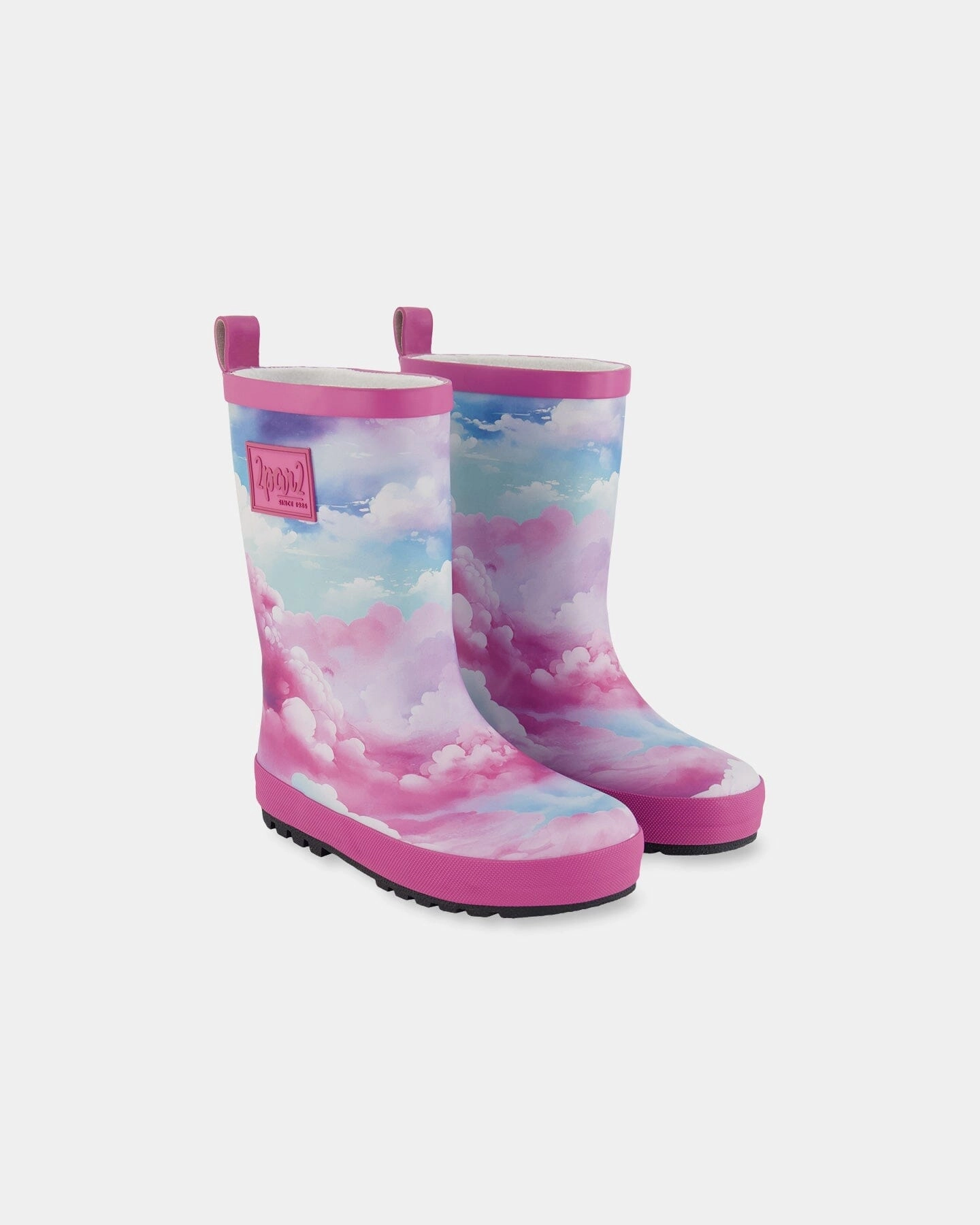 Printed Rain Boots Multicolored And Vibrant Pink Background Baby & Toddler Shoes on sale