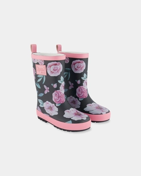 Printed Rain Boots Pink, Black, And Flowers Baby & Toddler Shoes on sale