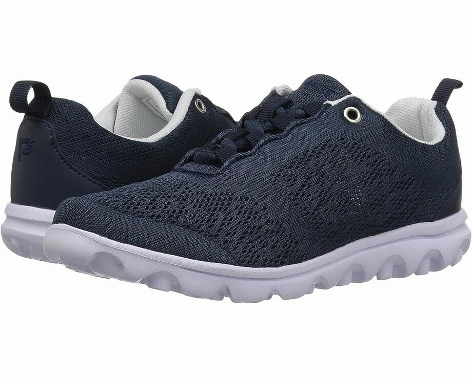 Propet TravelActiv Sneakers Women's US 6 Navy Round Toe Casual Shoes KHD1007 Athletic Shoes for Women discount