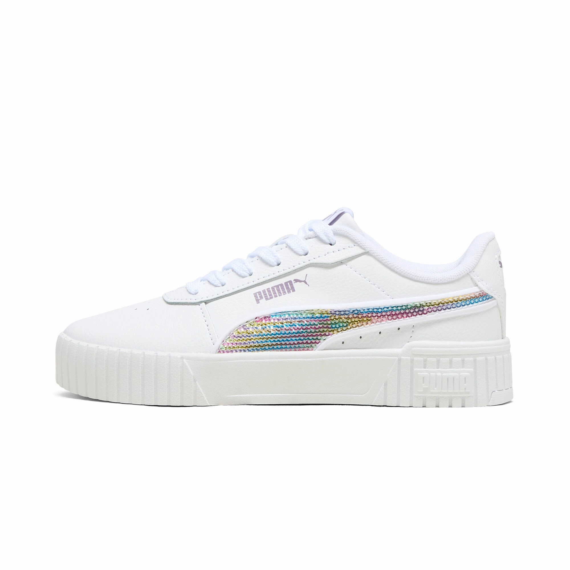 PUMA Big Kids' Girls' Carina 2.0 Sequins Sneakers Girls Athletic Shoes on sale