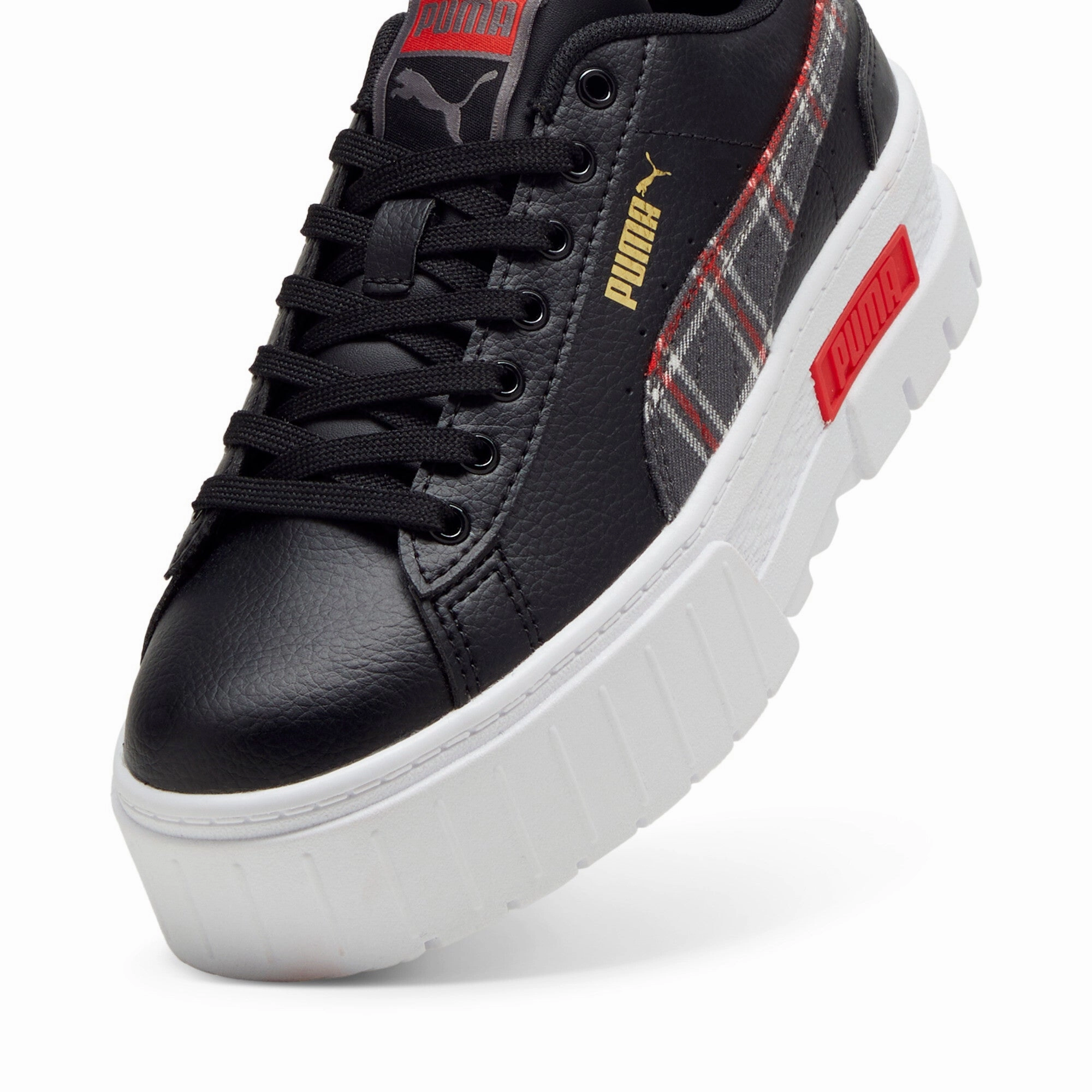 PUMA Big Kids' Girls' Mayze Winter Tartan Sneakers