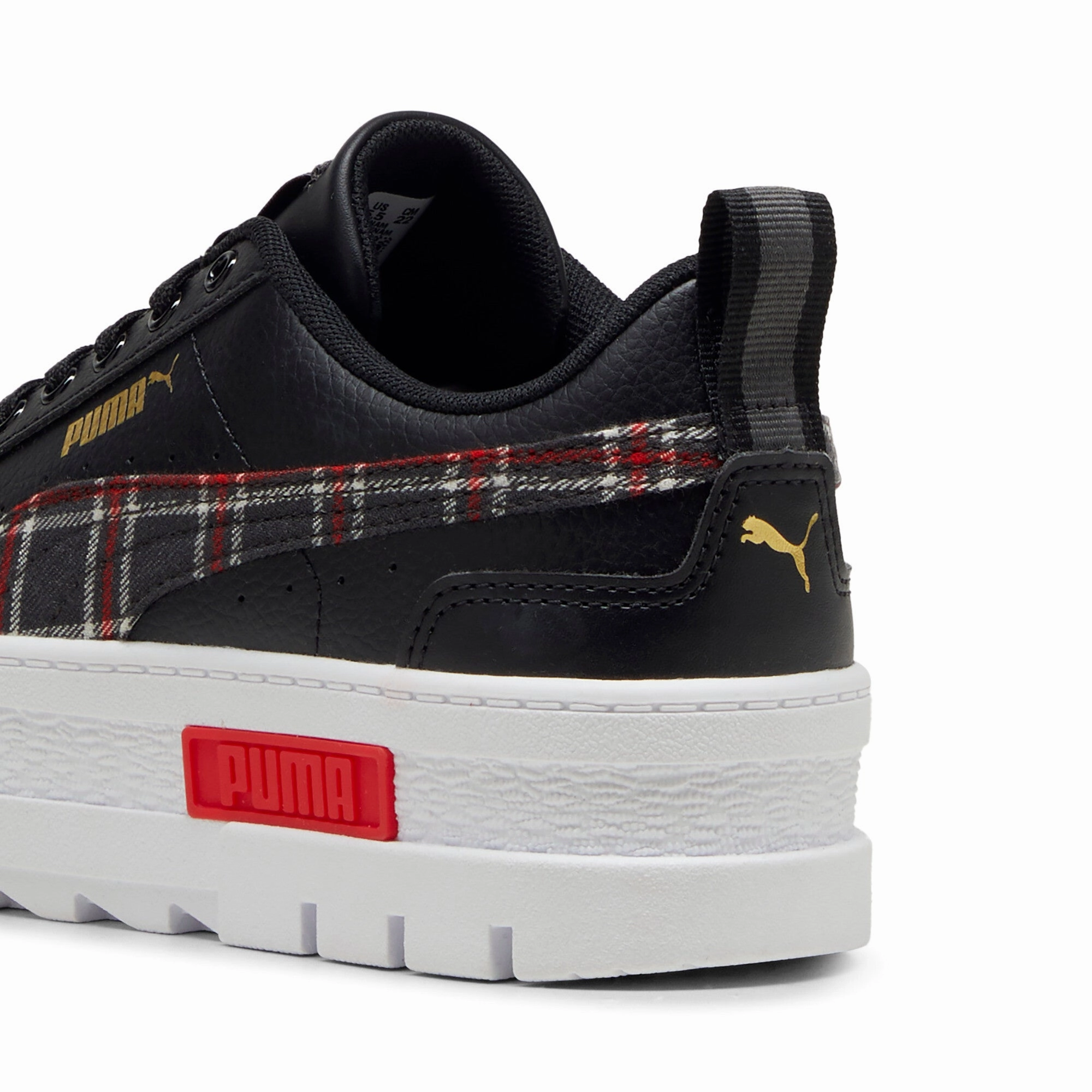 PUMA Big Kids' Girls' Mayze Winter Tartan Sneakers