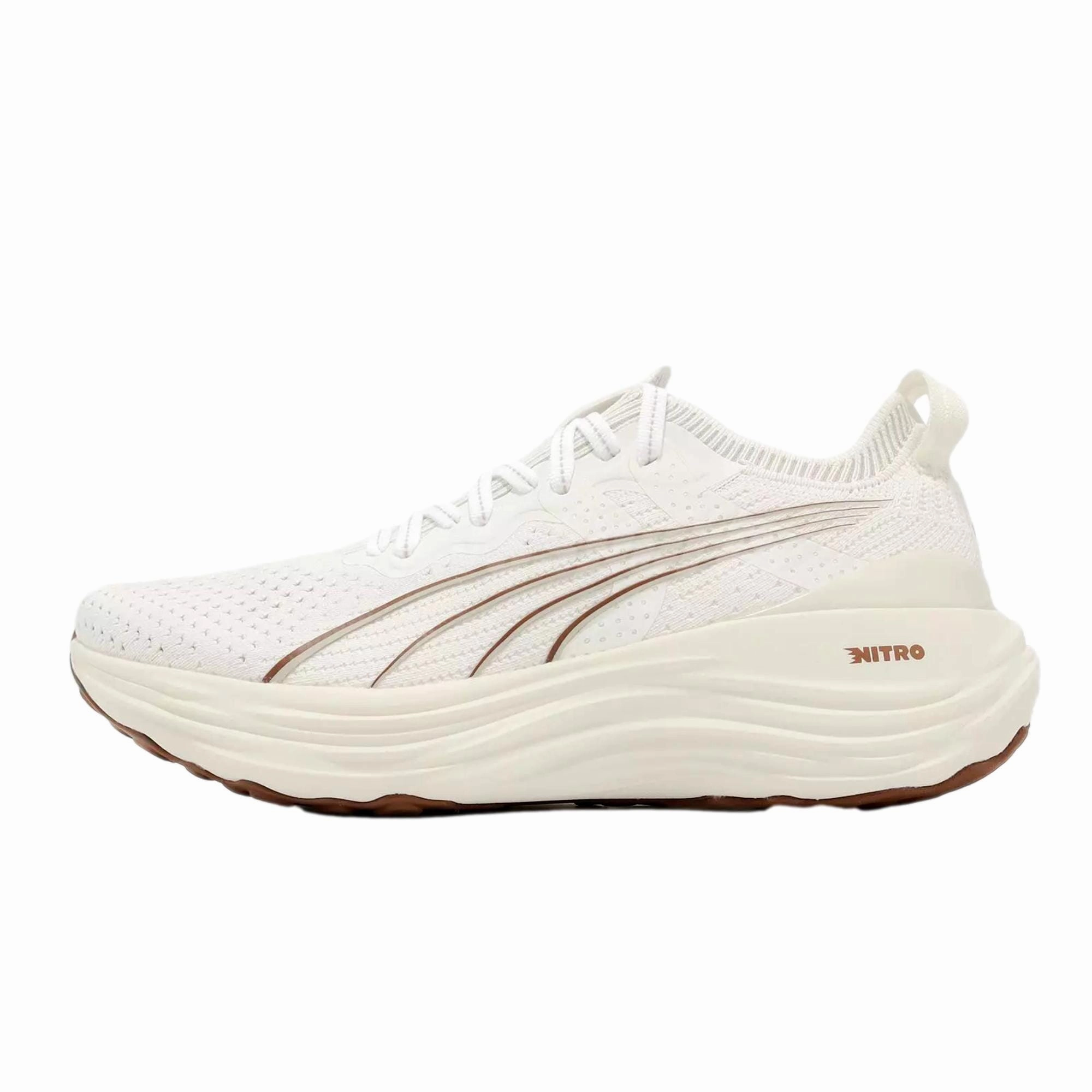 Puma ForeverRun Nitro Knit Warm White/Teak  379140-08 Women's Athletic Shoes for Women discount