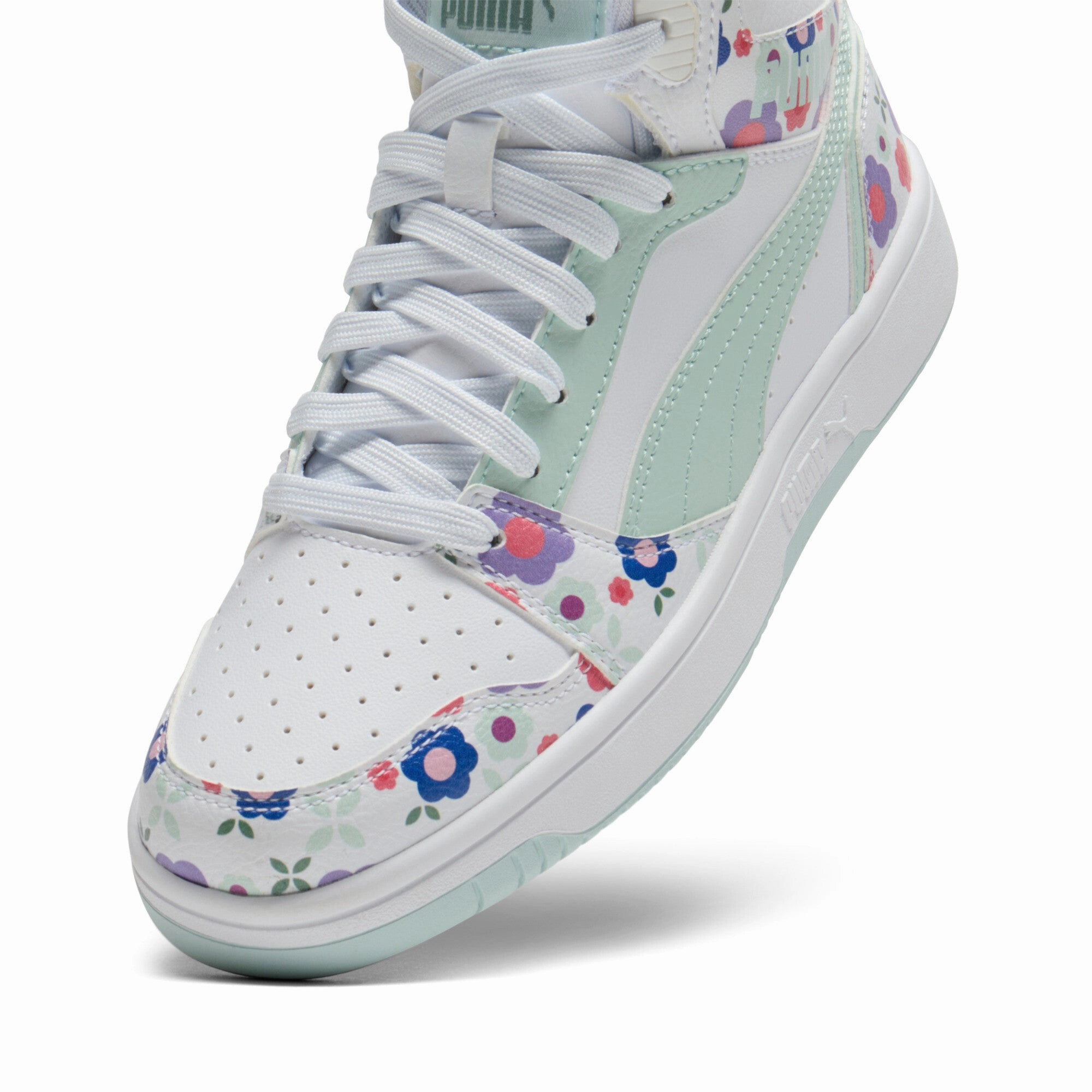 PUMA Rebound V6 Mid Flower Garden Big Kids' Sneakers
