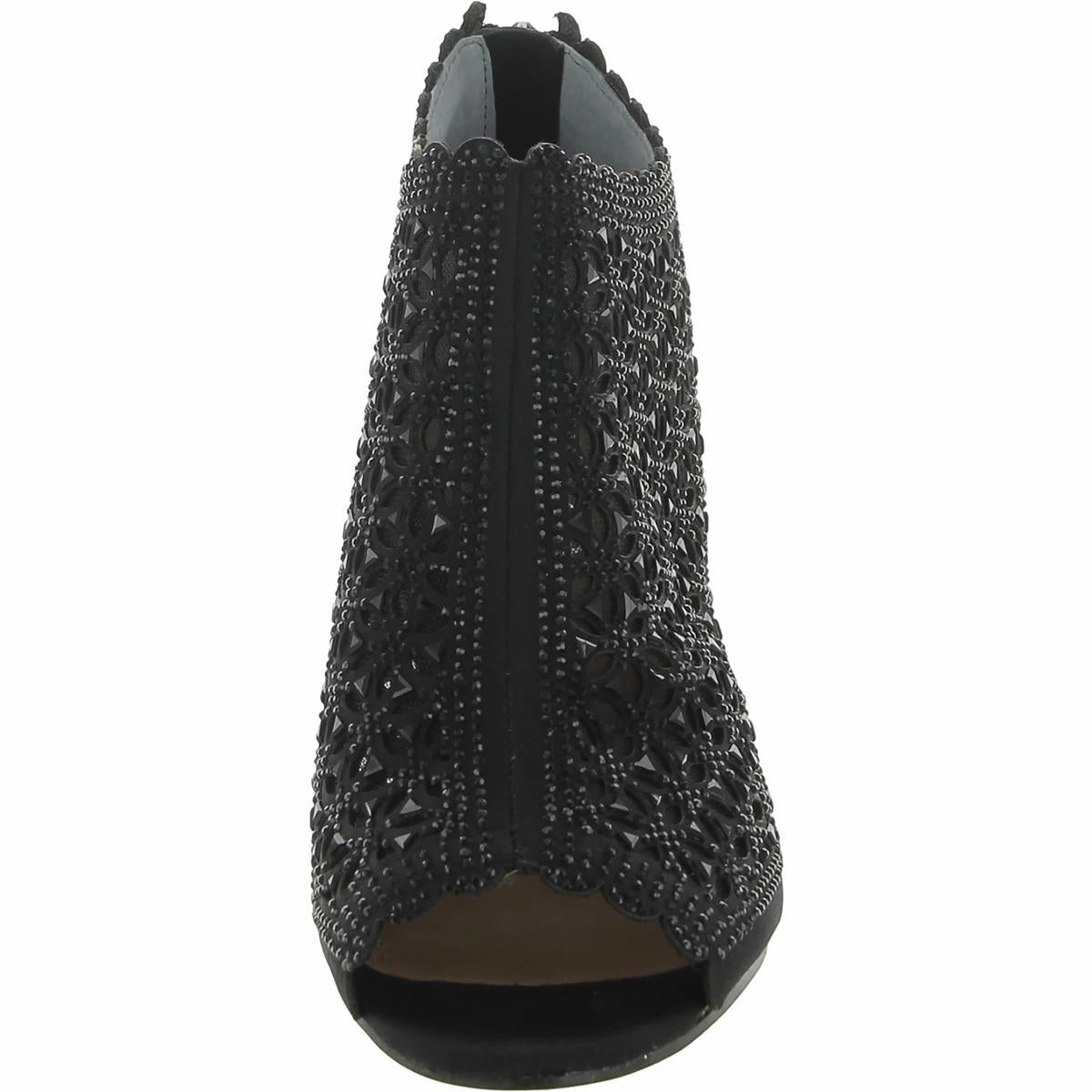 Radita Womens Satin Embellished Booties