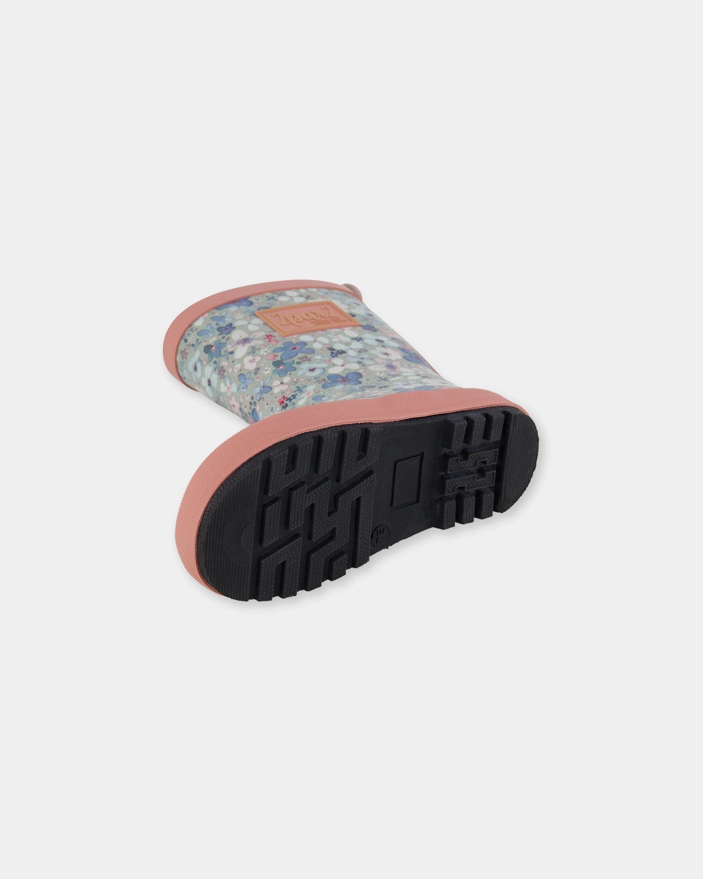 Rain Boots Baby Blue Printed Watercolor Flowers