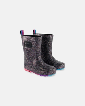 Rain Boots Black With Glitter Cheap Girls Footwear online