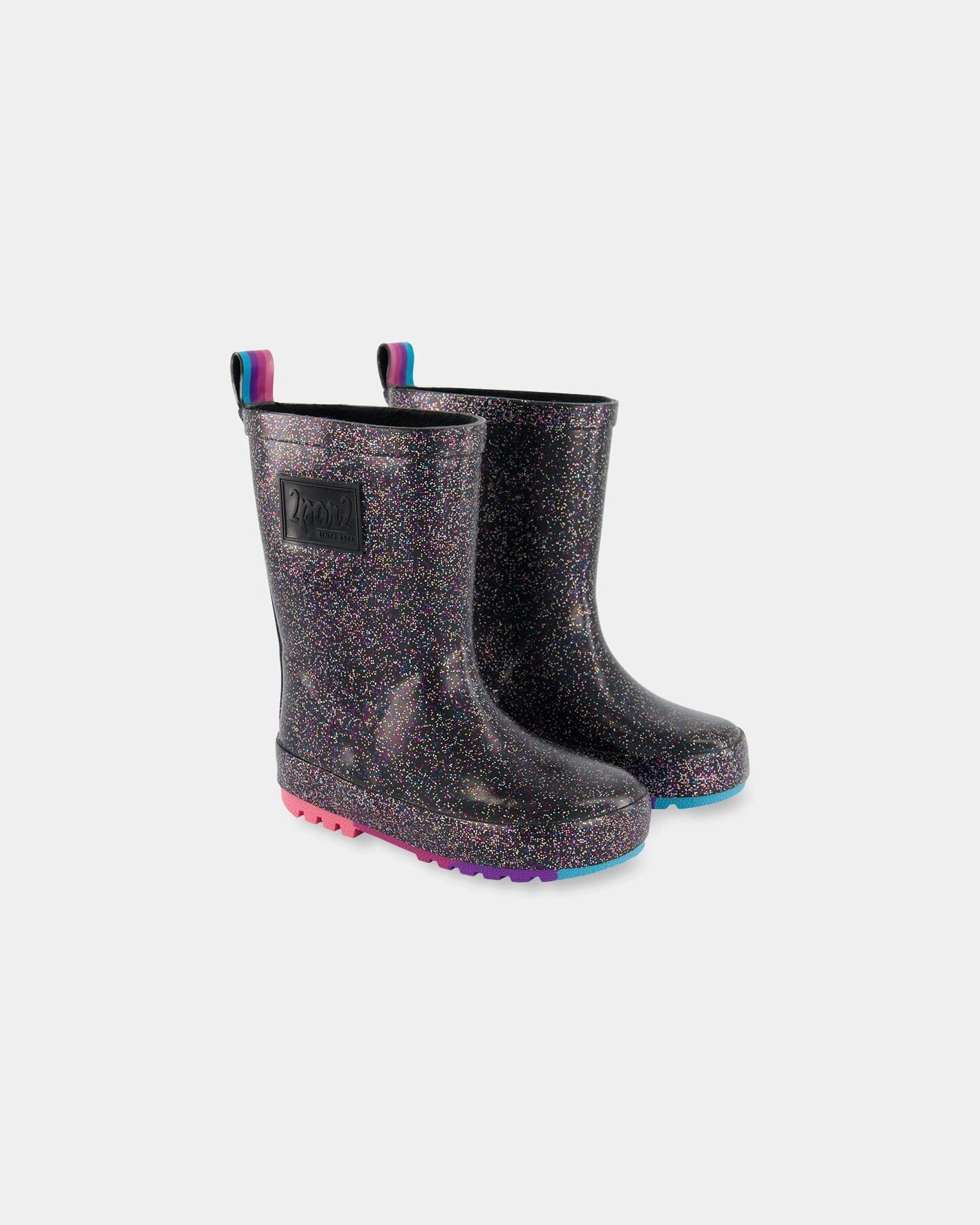 Rain Boots Black With Glitter Baby & Toddler Shoes on sale