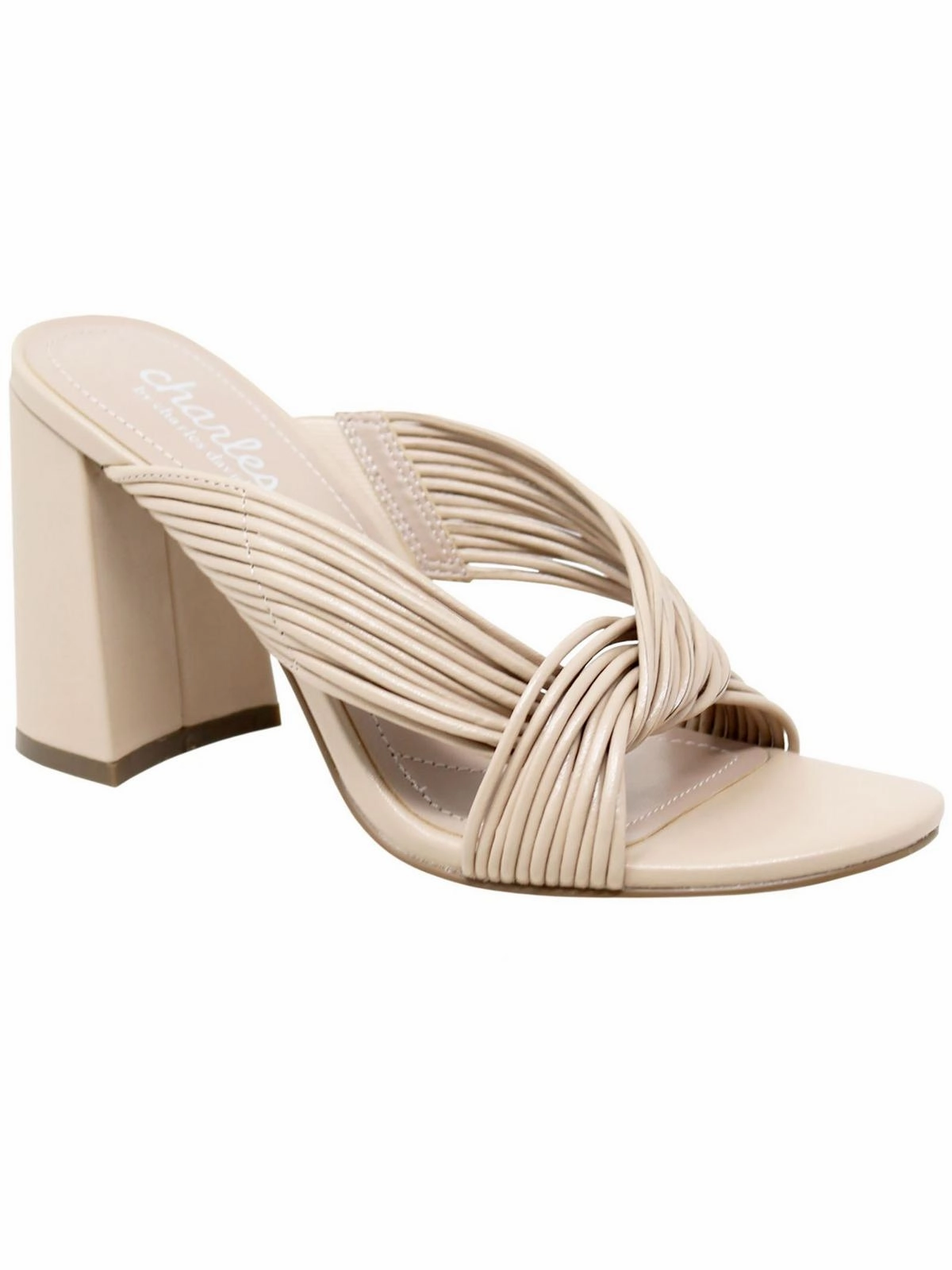 Razzle Womens Faux Lather Slip On Heels