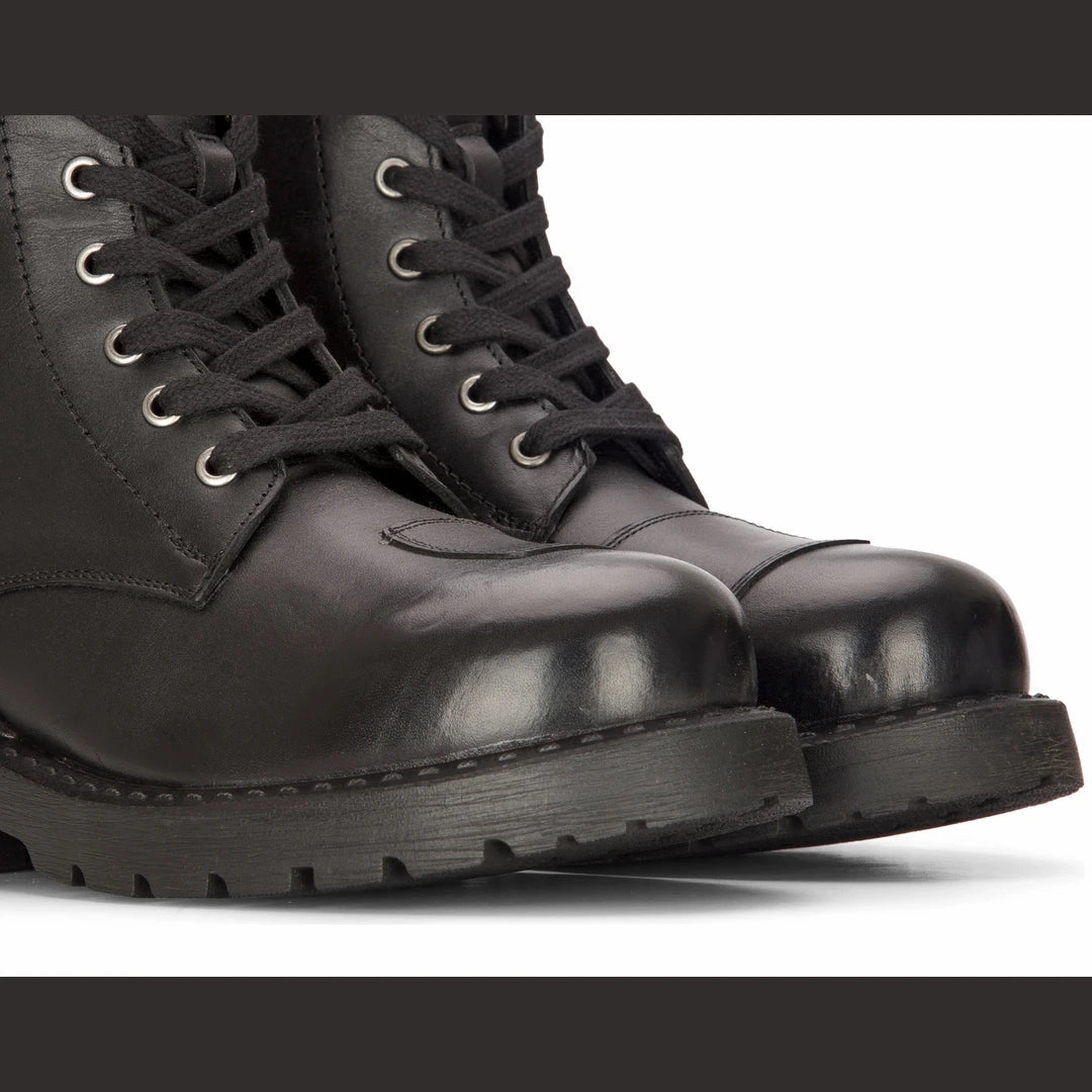 Real Leather Western Laced Ankle Boots
