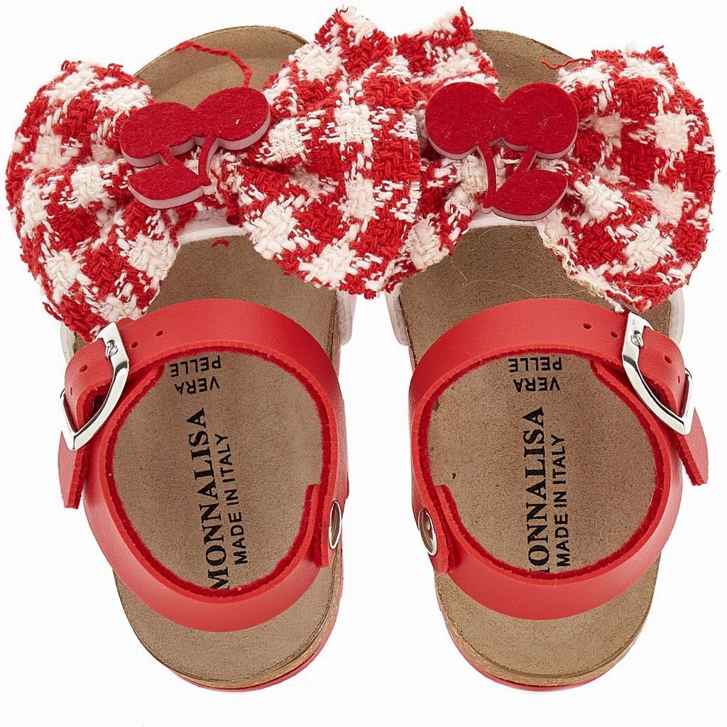 Red & White Sandals