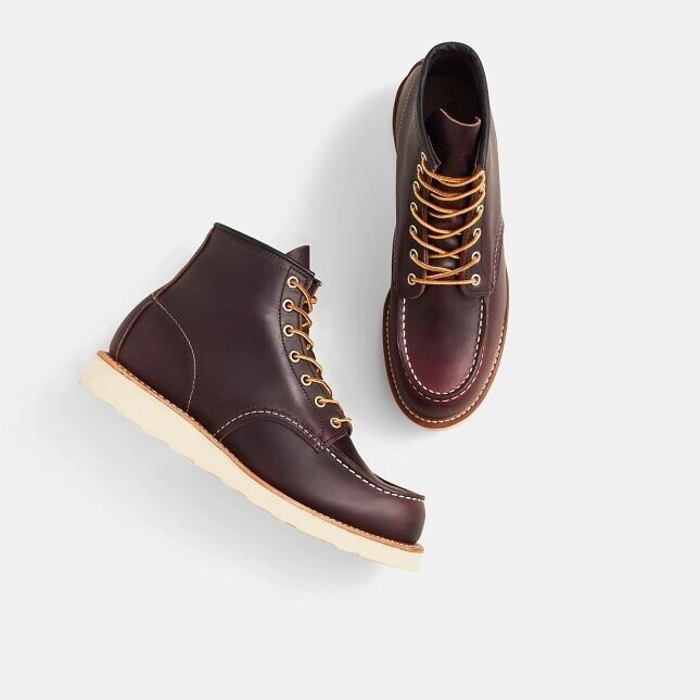 Red Wing Classic Moc 8847 Mens Black Cherry Excalibur Leather 6" Lifestyle Boots