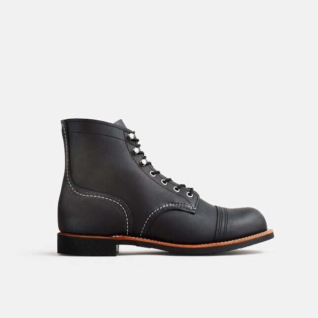Red Wing Iron Ranger 8084 Men's Black Leather Toe Cap Comfort 6-Inch Ankle Boots