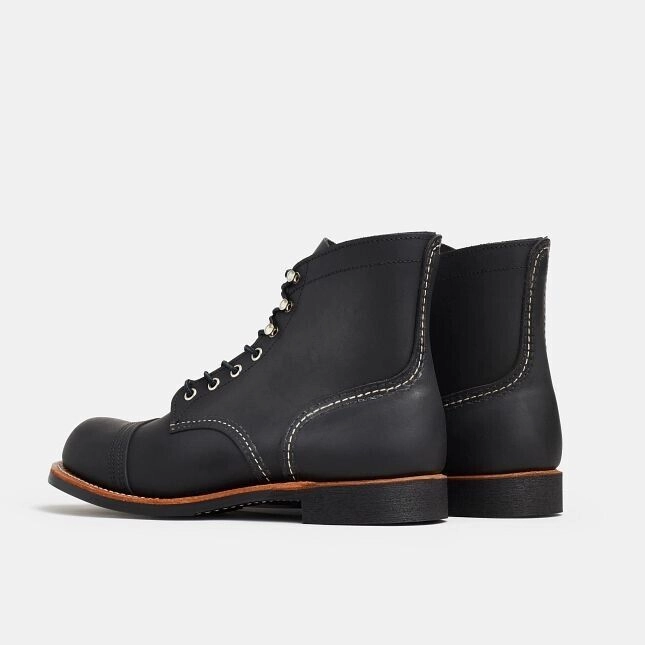Red Wing Iron Ranger 8084 Men's Black Leather Toe Cap Comfort 6-Inch Ankle Boots