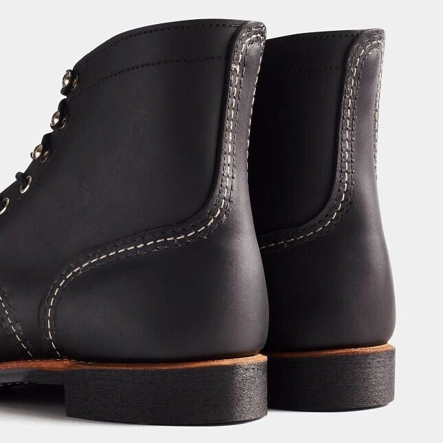 Red Wing Iron Ranger 8084 Men's Black Leather Toe Cap Comfort 6-Inch Ankle Boots