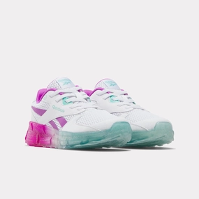 Reebok Zig N Glow 2 Elastic Lace Little Girl's Shoes Girls Athletic Shoes on sale