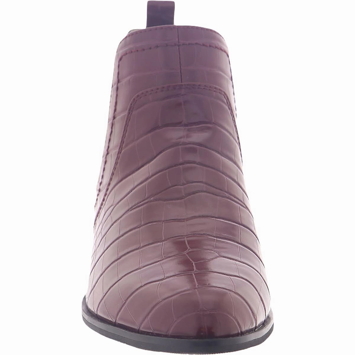 Regan Womens Faux Leather Ankle Booties