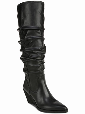 Riau Womens Faux Leather Slouchy Knee-High Boots Hot sale Womens Boots