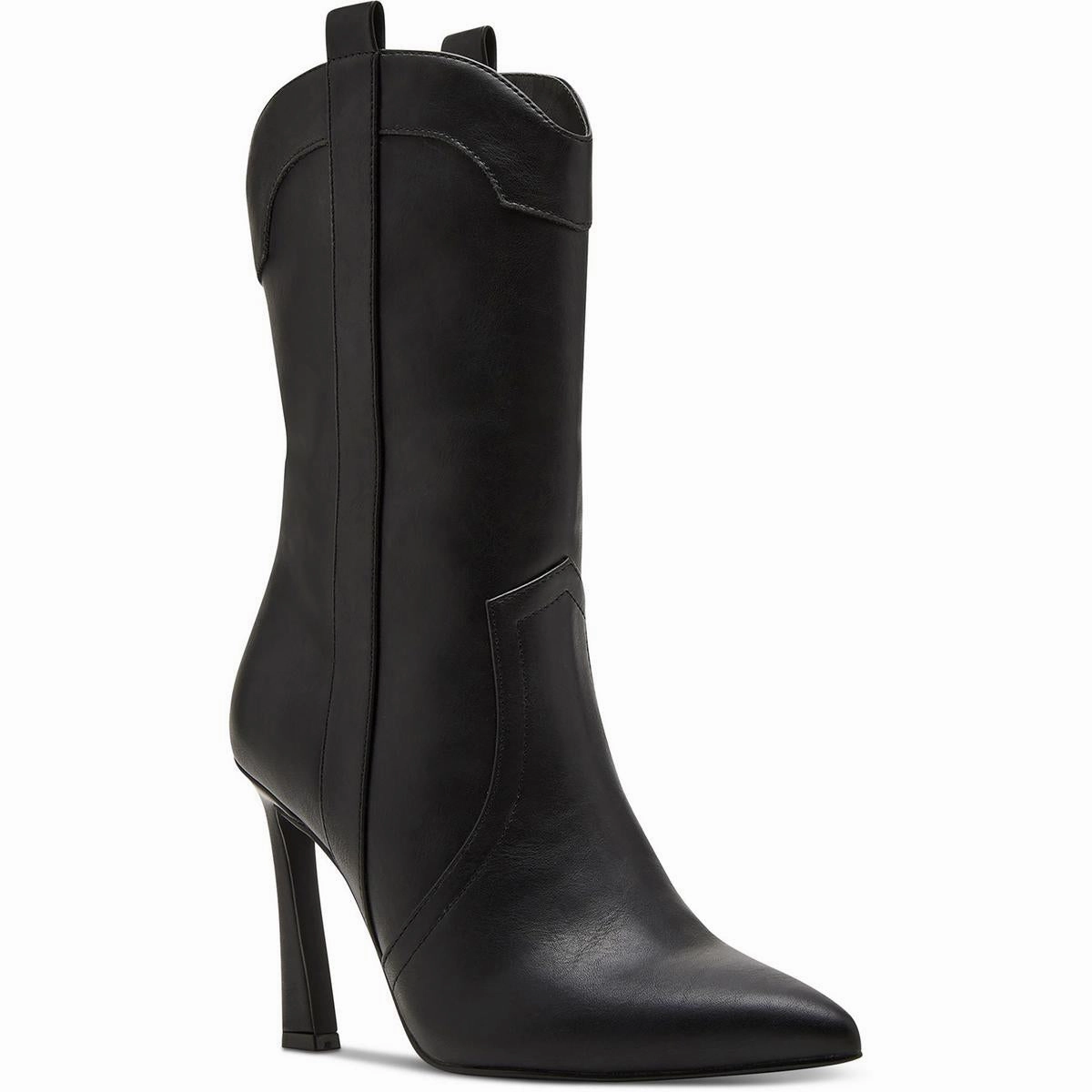 River  Womens Solid Faux Leather Mid-Calf Boots Sale on Womens Trendy Boots