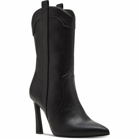 River  Womens Solid Faux Leather Mid-Calf Boots Sale on Womens Trendy Boots
